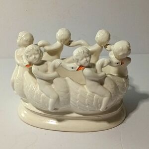 VTG Lenwile Ardalt Artware Japan Geese And Cherubs Planter